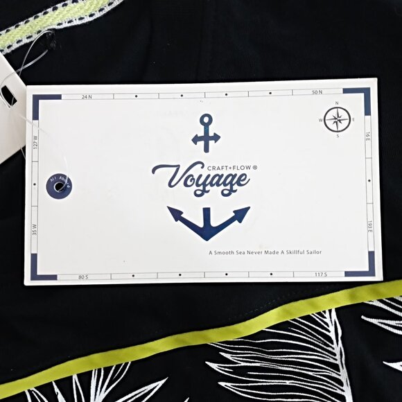 Craft + Flow Mens Crew Neck T-Shirt Black Cotton Tropical Short Sleeves Size 2XL - Picture 6 of 10